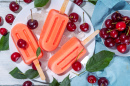 Glaces maison au yaourt aux cerises