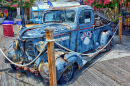 Pick-up bleu vintage, Key West, FL, États-Unis