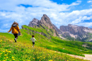 Magnifique journée d’été dans les Dolomites, Italie