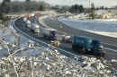 Les routes gelées ralentissent le trafic